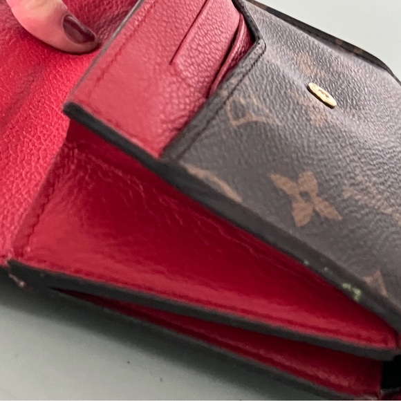Louis Vuitton Cerise Pallas Compact Monogram & Red Leather Wallet CA4175 - Picture 9 of 17